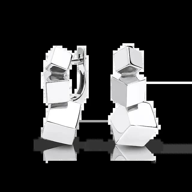 Серьги из белого золота CUBE