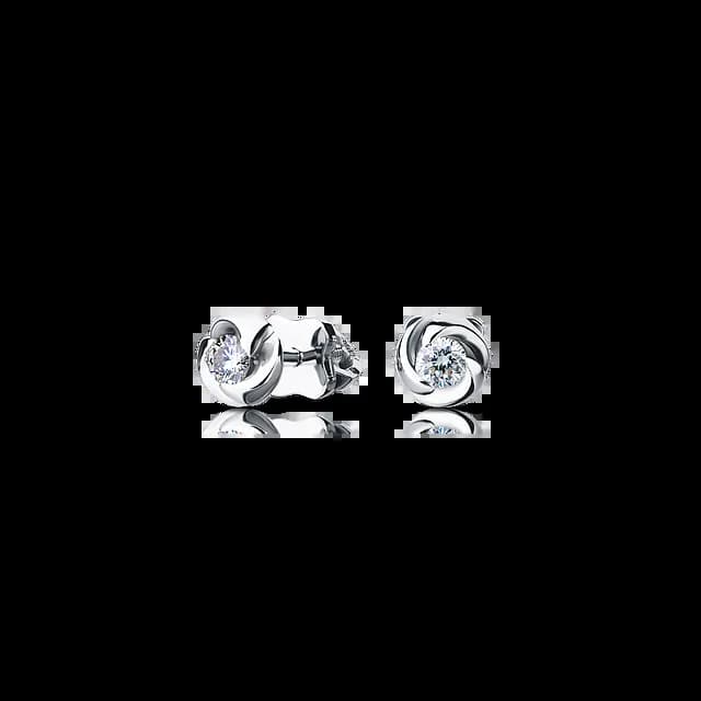 Золотые серьги-пусеты TORNADO