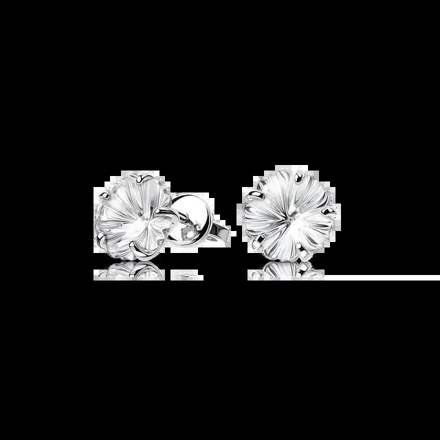 Золотые серьги-пусеты с горным хрусталем
