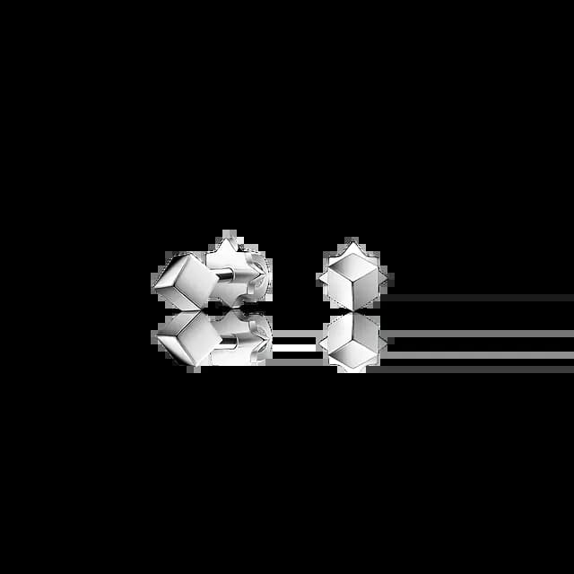 Золотые серьги-пусеты CUBE