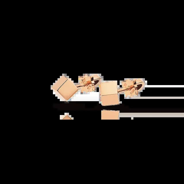 Золотые серьги-пусеты CUBE