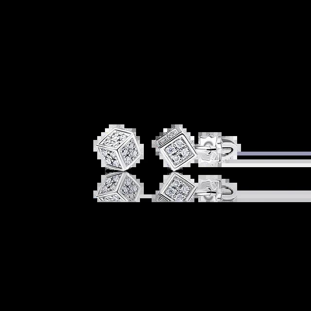 Серьги CUBE с бриллиантами