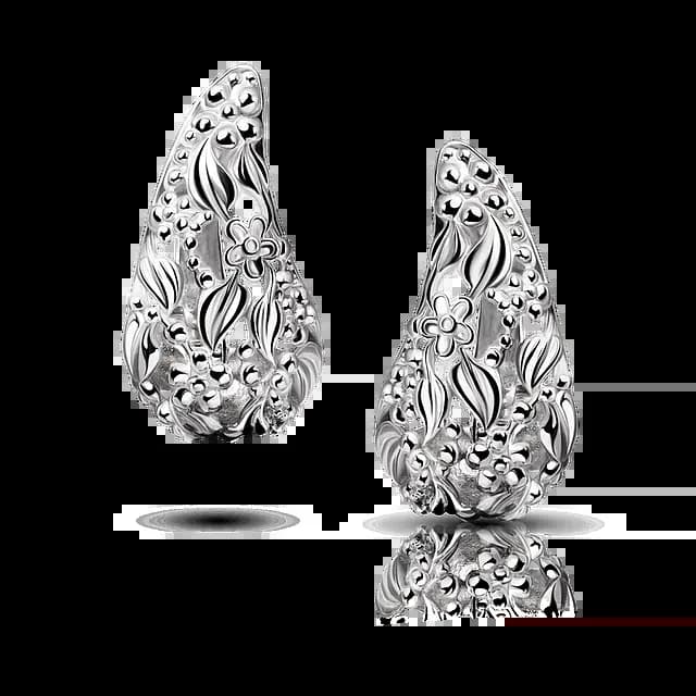 Золотые серьги Flora