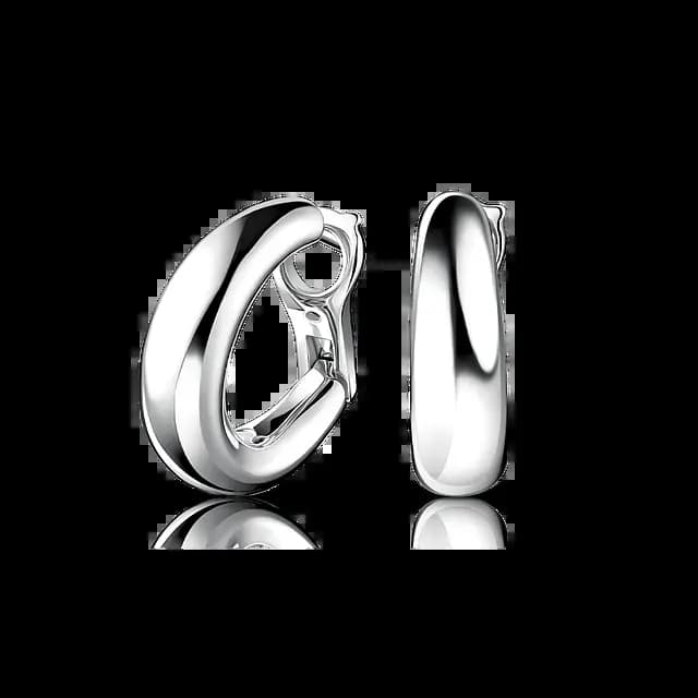 Стильные объемные серьги из белого золота