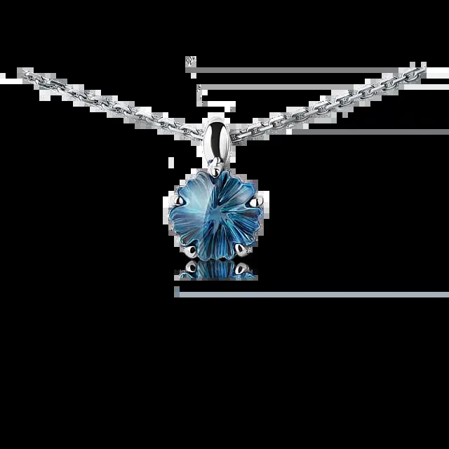 Подвеска с топазом London Blue