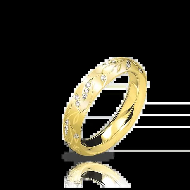 Золотое обручальное кольцо HARMONY с бриллиантами