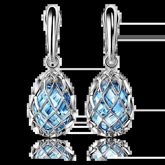 Серьги с топазом Swiss