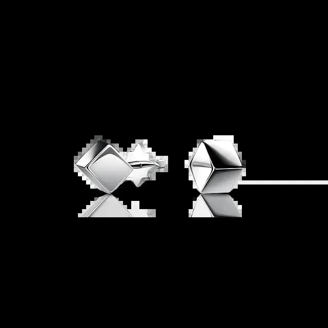Золотые серьги-пусеты CUBE