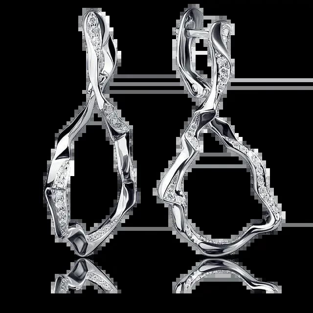 Серьги INFINITY с бриллиантами
