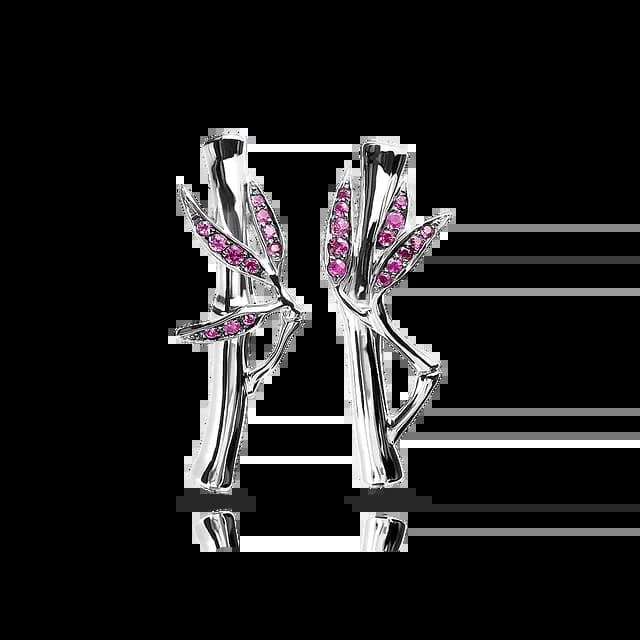 СЕРЬГИ BAMBOO С РУБИНАМИ