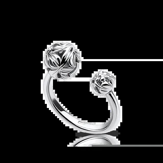 Разомкнутое золотое кольцо FLORA