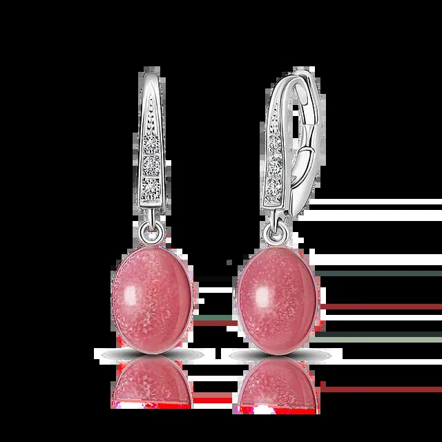 Серьги из белого золота с жемчугом Конк и бриллиантами