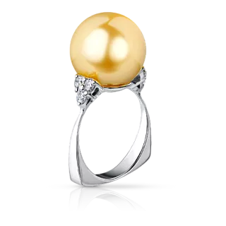 Кольцо с золотым жемчугом