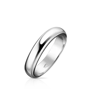 Обручальное кольцо из белого золота