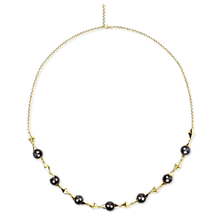 Колье с черным жемчугом