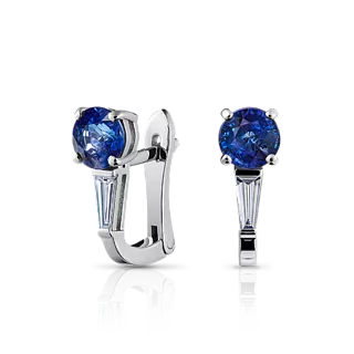Серьги с сапфирами и бриллиантами