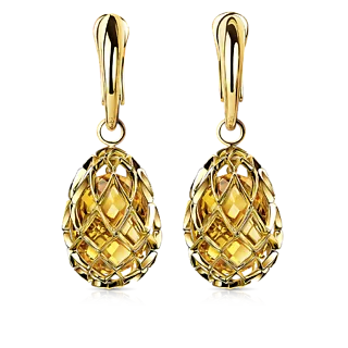 Серьги с цитринами