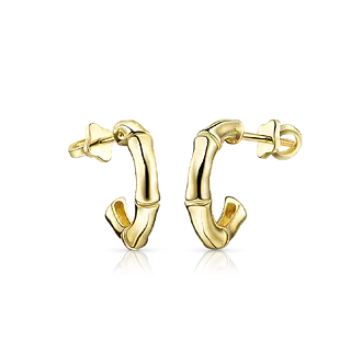 СЕРЬГИ BAMBOO ИЗ ЖЕЛТОГО ЗОЛОТА