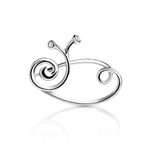 Золотая брошь с бриллиантами