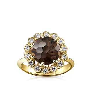 Кольцо с раухтопазом