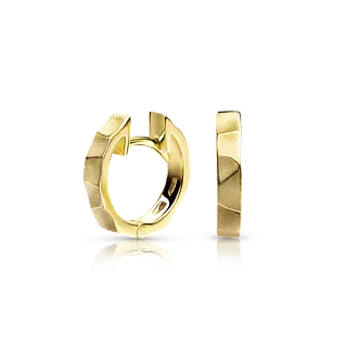 Серьги из фактурного желтого золота