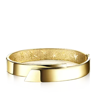 Широкий браслет из желтого золота