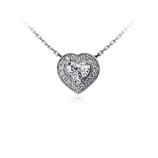 Подвеска с бриллиантом огранки "сердце"