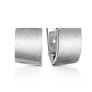 Серьги из матового белого золота