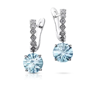 Серьги с топазами