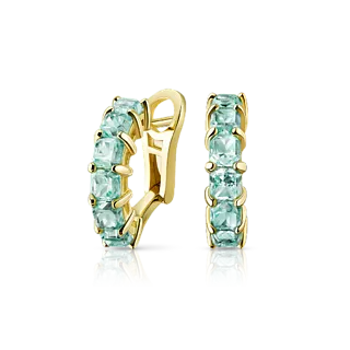 Серьги с бериллами