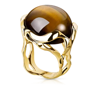 Кольцо с тигровым глазом