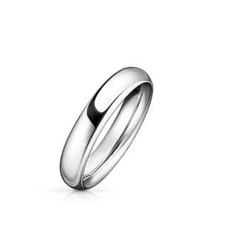 Обручальное кольцо из белого золота