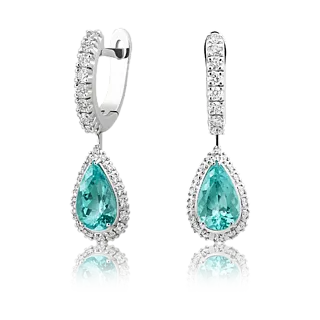 Серьги с турмалинами Параиба и бриллиантами