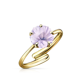 Кольцо с лавандовым кварцем