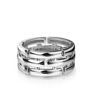 Гибкое кольцо из белого золота