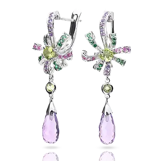  Серьги с аметистами