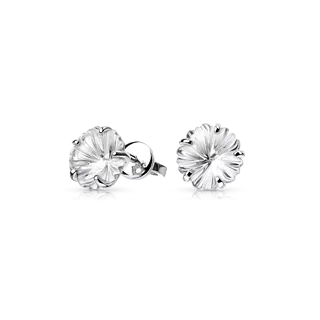 Золотые серьги-пусеты с горным хрусталем