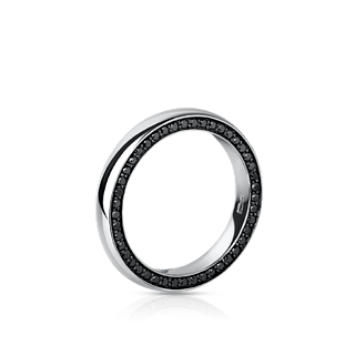 Кольцо AURORA с черными бриллиантами