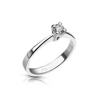 Классическое кольцо с бриллиантом