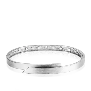 Браслет из белого матового золота