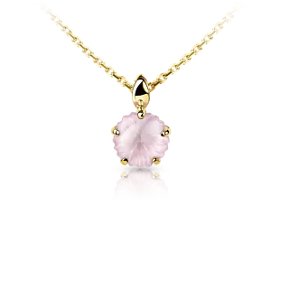 Подвеска с розовым кварцем