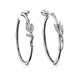 Серьги конго с бриллиантами