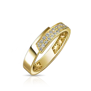 Кольцо из желтого золота с бриллиантами 