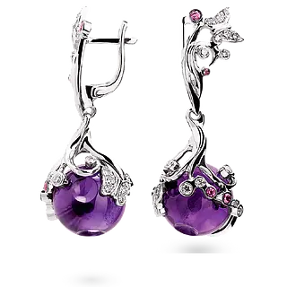 Серьги с аметистами.