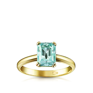 Кольцо с мятным бериллом