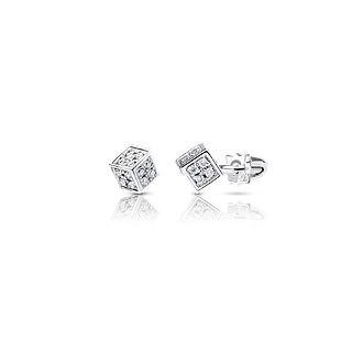 Серьги CUBE с бриллиантами