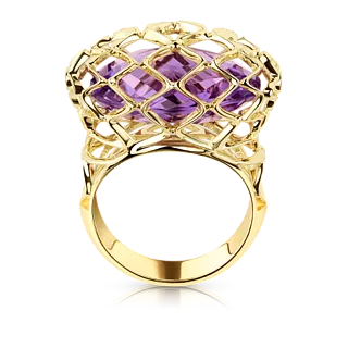 Кольцо с аметистом