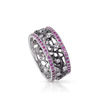 Кольцо SEASONS с розовыми сапфирами и бриллиантами