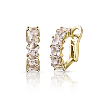 Серьги с морганитами 