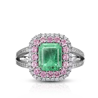 Кольцо с Уральским изумрудом